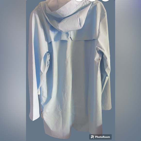 Rain Jacket by RAINS Sz L Light Blue NWT - Picture 2 of 10